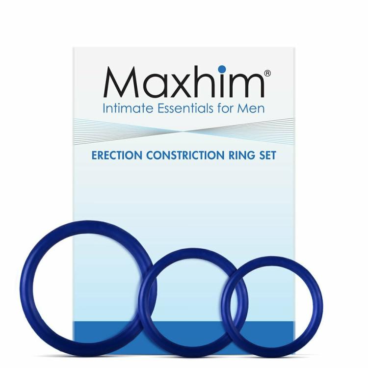 Cock Rings | Maxhim Erection Constriction Ring Set Cock & Ball Cock Rings