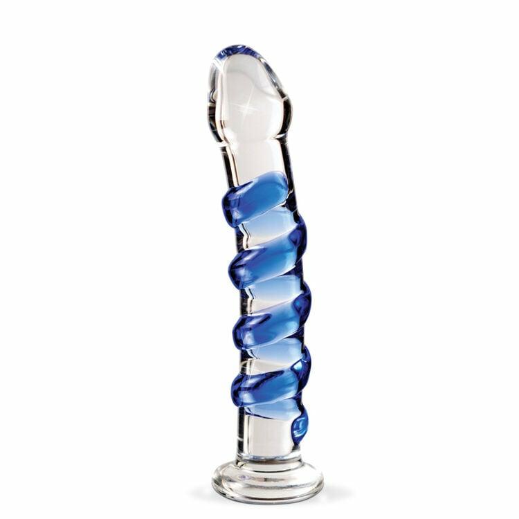 Dildos | Icicles No 5 Sapphire Spiral Glass Dildo 7 Inch Dildos Dildos