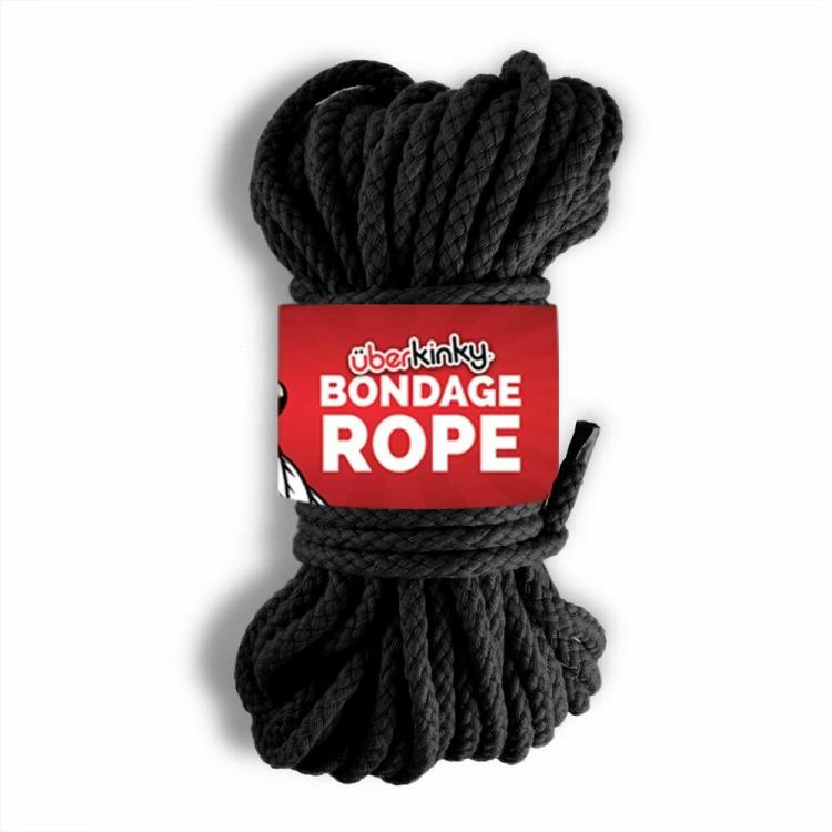 Restraints | Braided Cotton Rope Black 66Ft 20M Bondage Gear Restraints