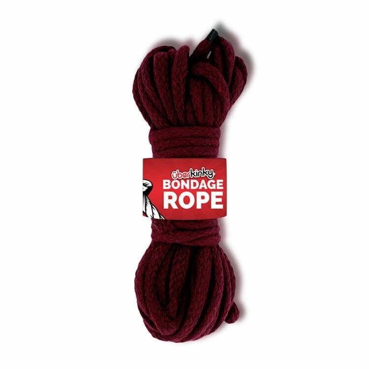 Restraints | Braided Cotton Rope Burgandy 32Ft 10M Bondage Gear Restraints