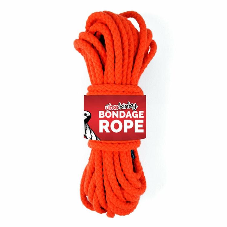 Restraints | Braided Cotton Rope Neon Orange 32Ft 10M Bondage Gear Restraints