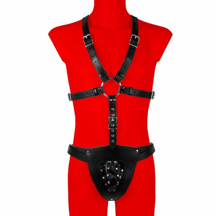 Restraints | Strapping Harness With Jock Strap Bondage Gear Restraints