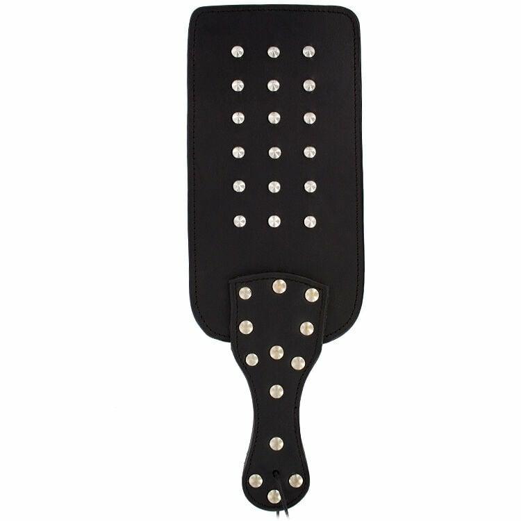 Spanking & Caning | Regulation Saddle Leather Studded Paddle Bondage Gear Spanking & Caning