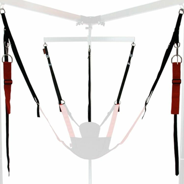 Bondage Furniture | Red Multi-Purpose Adjustable Sling Frame Strap Set Bondage Furniture Bondage Furniture